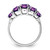 Sterling Silver Rhodium Amethyst Ring, 2 mm - QDX418 - View 2