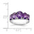 Sterling Silver Rhodium Amethyst Ring, 2 mm - QDX418 - View 3