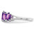 Sterling Silver Rhodium Amethyst Ring, 2 mm - QDX418 - View 4