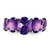 Sterling Silver Rhodium Amethyst Ring, 2 mm - QDX418 - View 5