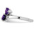Sterling Silver Rhodium Amethyst & 0.01ct Diamond Heart Ring, 2 mm - View 4