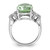 Sterling Silver Rhodium Green Quartz & 0.01ct Diamond Ring, 2 mm - View 2