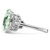 Sterling Silver Rhodium Green Quartz & 0.01ct Diamond Ring, 2 mm - View 4