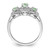Sterling Silver Rhodium Green Quartz & 0.078ct Diamond Ring, 2 mm - View 2