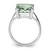 Sterling Silver Rhodium Green Quartz 0.01ct Diamond Ring, 2 mm, 13.5 mm Top Length, 11.5 mm Top Width - View 2