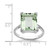 Sterling Silver Rhodium Green Quartz 0.01ct Diamond Ring, 2 mm, 13.5 mm Top Length, 11.5 mm Top Width - View 3
