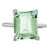 Sterling Silver Rhodium Green Quartz 0.01ct Diamond Ring, 2 mm, 13.5 mm Top Length, 11.5 mm Top Width - View 5