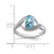 Sterling Silver Rhodium Swiss Blue Topaz & 0.01ct Diamond Ring, 2 mm - View 3