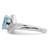 Sterling Silver Rhodium Swiss Blue Topaz & 0.01ct Diamond Ring, 2 mm - View 4