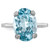 Sterling Silver Rhodium Light Swiss Blue Topaz 0.01ct Diamond Ring, 2 mm - View 5