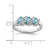 Sterling Silver Rhodium Light Swiss Blue Topaz & 0.01ct Diamond Ring, 2 mm, 2 mm Wide, Polished - QDX563 - View 3