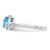 Sterling Silver Rhodium 3 Stone Light Swiss Blue Topaz & 0.01ct Diamond Ring, 2 mm - View 4