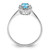 Sterling Silver Rhodium Swiss Blue Topaz 0.012ct Diamond Ring, 2 mm - View 2