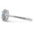 Sterling Silver Rhodium Swiss Blue Topaz 0.012ct Diamond Ring, 2 mm - View 4