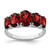 Sterling Silver Rhodium Garnet Ring, 2 mm - QDX587