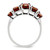 Sterling Silver Rhodium Garnet Ring, 2 mm - QDX587 - View 7