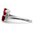 Sterling Silver Rhodium Garnet & 0.01ct Diamond Heart Ring, 2 mm - View 4
