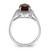Sterling Silver Rhodium Smoky Quartz 0.01ct Diamond Ring, 2 mm - QDX670 - View 2