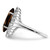 Sterling Silver Rhodium Smoky Quartz 0.01ct Diamond Ring, 2 mm - QDX670 - View 4