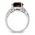 Sterling Silver Rhodium Smoky Quartz 0.02ct Diamond Ring, 2 mm - View 2