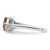 Sterling Silver Rhodium 3 Stone Citrine & 0.01ct Diamond Ring, 2 mm - QDX731 - View 3