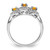 Sterling Silver Rhodium Citrine & 0.078ct Diamond Ring, 2 mm - View 2