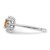 Sterling Silver Rhodium Citrine 0.012ct Diamond Ring, 2 mm - View 3