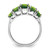 Sterling Silver Rhodium Peridot Ring, 2 mm - View 2