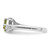 Sterling Silver Rhodium Peridot & 0.01ct Diamond Ring, 2 mm - QDX831 - View 3
