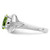 Sterling Silver Rhodium Peridot & 0.01ct Diamond Ring, 2 mm - QDX832 - View 4