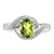 Sterling Silver Rhodium Peridot & 0.01ct Diamond Ring, 2 mm - QDX832 - View 5