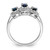 Sterling Silver Rhodium-Plated Sapphire & 0.078ct Diamond Ring, 2 mm - View 2