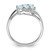 Sterling Silver Rhodium Aqua & 0.01ct Diamond Ring, 2 mm - QDX873 - View 2