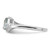 Sterling Silver Rhodium Aqua & 0.01ct Diamond Ring, 2 mm - QDX873 - View 3