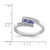 Sterling Silver Rhodium-Plated Tanzanite & 0.01ct Diamond. Ring, 2 mm - View 3