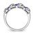 Sterling Silver Rhodium-Plated Tanzanite & 0.012ct Diamond. Ring, 2 mm - QDX933 - View 2