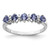 Sterling Silver Rhodium-Plated Tanzanite & 0.032ct Diamond. Ring, 2 mm