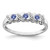Sterling Silver Rhodium-Plated Tanzanite & 0.012ct Diamond. Ring, 2 mm - QDX944