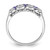 Sterling Silver Rhodium-Plated Tanzanite & 0.012ct Diamond. Ring, 2 mm - QDX944 - View 2
