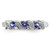 Sterling Silver Rhodium-Plated Tanzanite & 0.012ct Diamond. Ring, 2 mm - QDX944 - View 5