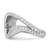 Sterling Silver Scratch Finish Cubic Zirconia Adjustable Ring, Brushed - View 3