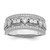 Brilliant Embers Sterling Silver Rhodium-Plated 59 Stone Micro Pavé Cubic Zirconia Polished Ring, 7 mm