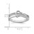Brilliant Embers Sterling Silver Rhodium-Plated 20 Stone Micro Pavé Cubic Zirconia Heart Ring, 7 mm - View 4