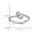 Brilliant Embers Sterling Silver Rhodium-Plated 21 Stone Micro Pavé Cubic Zirconia Heart Ring, 7 mm - View 4