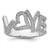 Brilliant Embers Sterling Silver Rhodium-Plated 63 Stone Micro Pavé Cubic Zirconia Polished Love Ring, 10 mm
