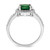 Brilliant Embers Sterling Silver Rhodium-Plated 35 Stone White and Green Micro Pavé Cubic Zirconia Ring, 10 mm - View 2