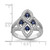 Brilliant Embers Sterling Silver Rhodium-Plated 84 Stone Blue and White Micro Pavé Cubic Zirconia Ring, 20 mm - View 5