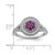 Brilliant Embers Sterling Silver Rhodium-Plated 86 Stone Micro Pavé Red and White Cubic Zirconia Circle Ring, 12 mm - View 5