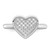 Brilliant Embers Sterling Silver Rhodium-Plated 34 Stone Micro Pavé Cubic Zirconia Heart Ring, 2 mm - View 5