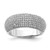 Rhodium-Plated Sterling Silver & Cubic Zirconia Brilliant Embers Polished Ring